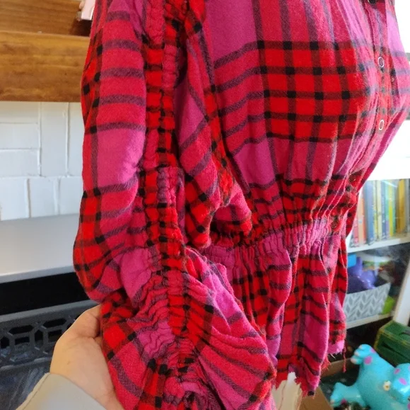 We the Free Pacific dawn plaid button down - Picture 3 of 5